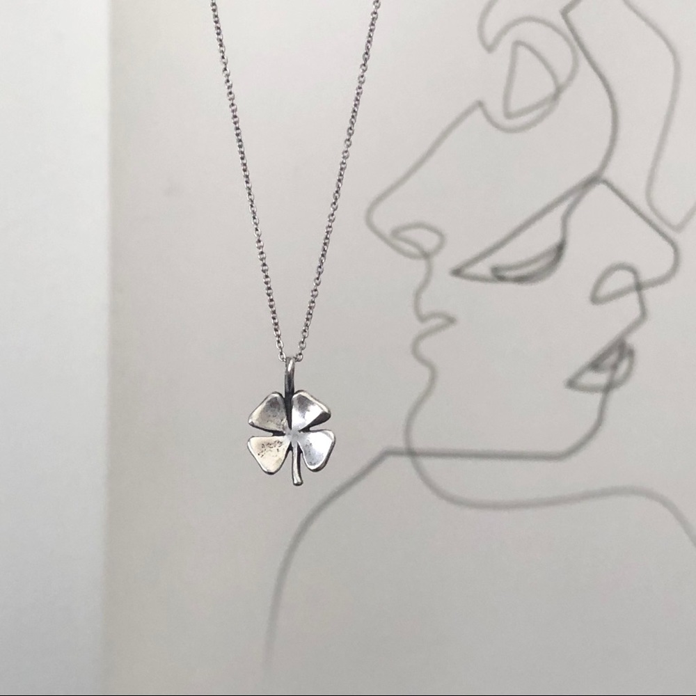 Sterling Silver Four Leaf Clover Necklace 🍀